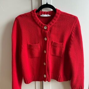 Zara Women's Red Cardigan